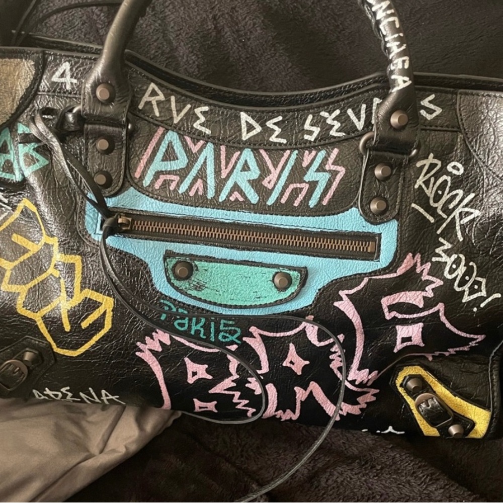 Balenciaga City Graffiti Bag